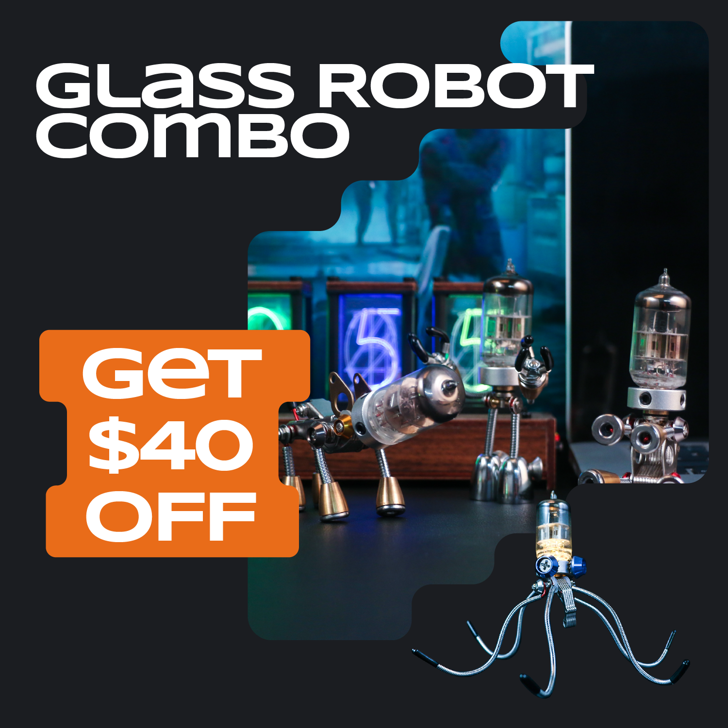 Glass Robot Combo-3d Metal Puzzles for Adults – Mecrob Remake